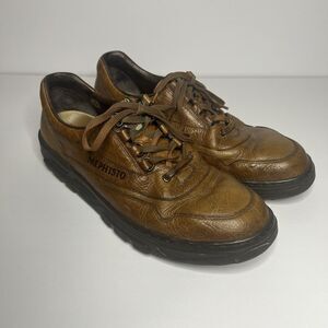 Mephisto Air Bag System Brown Leather Walking Oxford Casual Shoes Men's 9.5